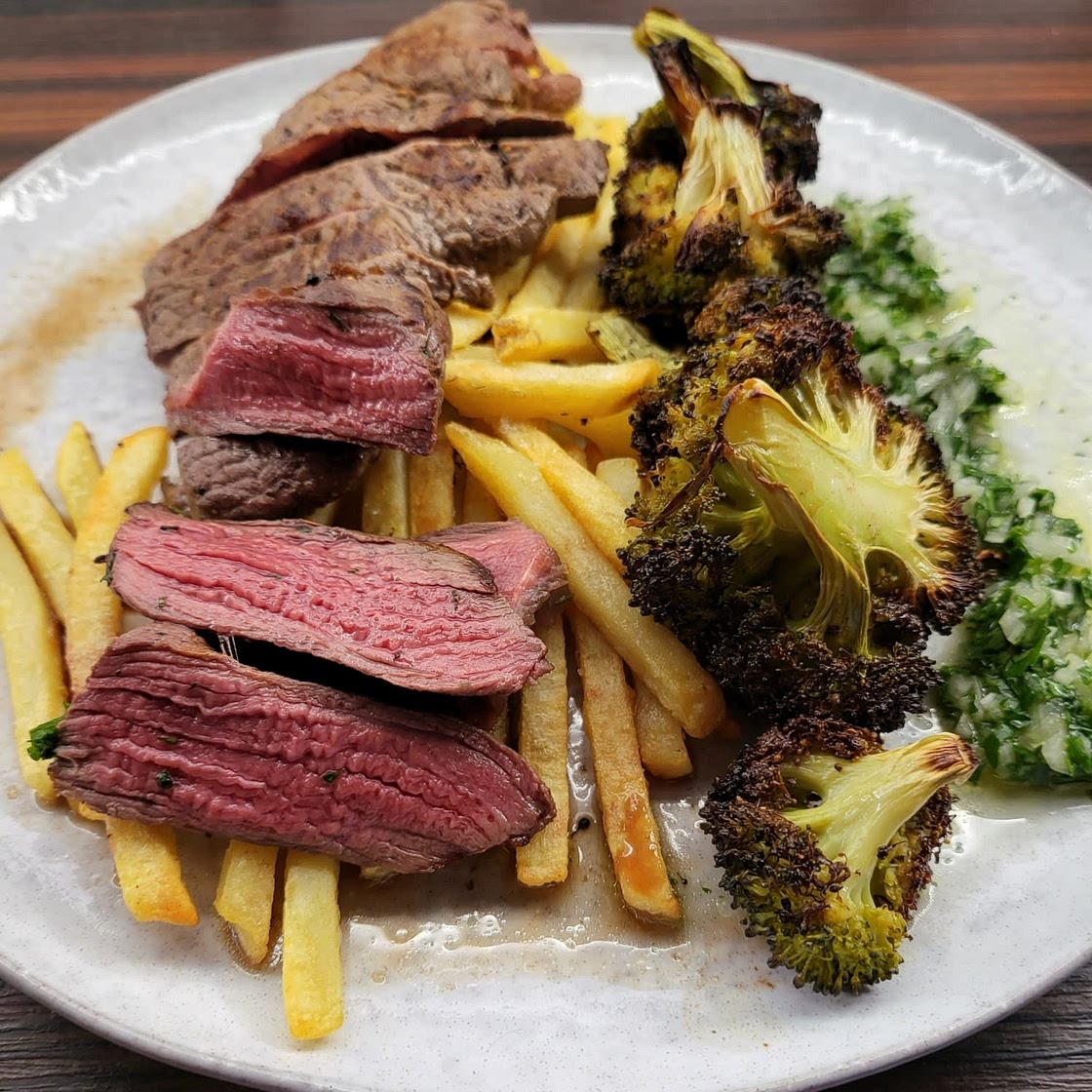 Pan-Roasted Steak with Crispy Broccoli