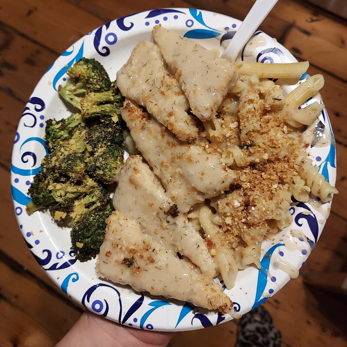 Vegan Crispy Tofu with Lemon Dill Cream Sauce