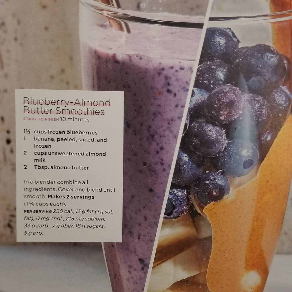 Blueberry-Almond Butter Smoothies
