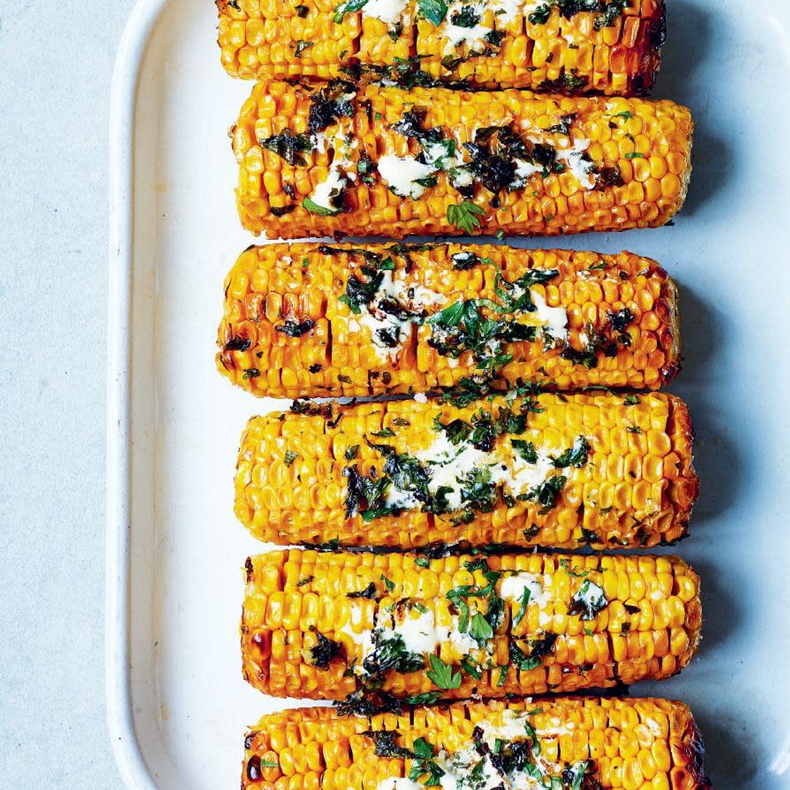 Baked corn on the cob