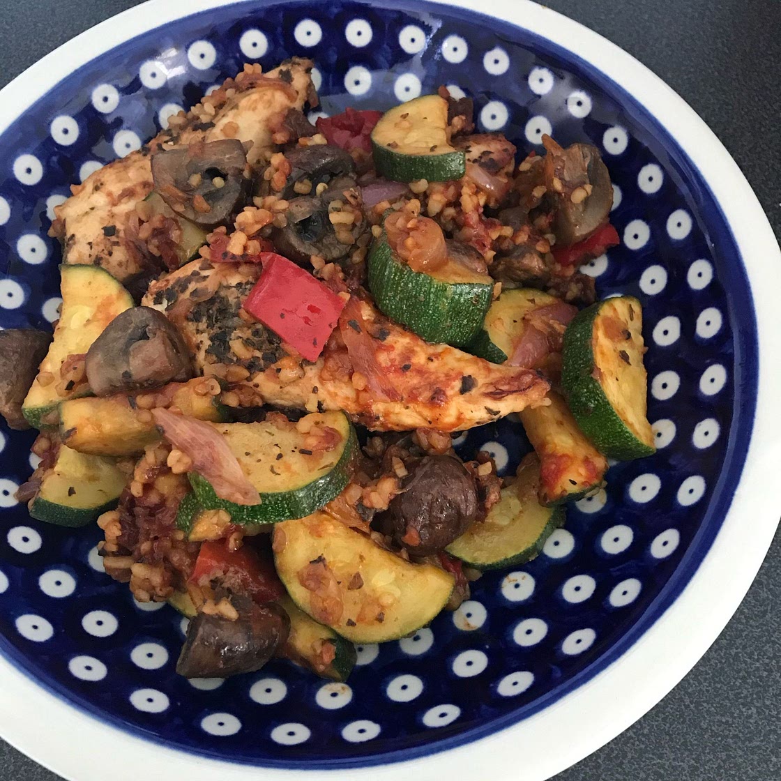 Double up Dinner: Mediterranean chicken and Buckwheat Salad