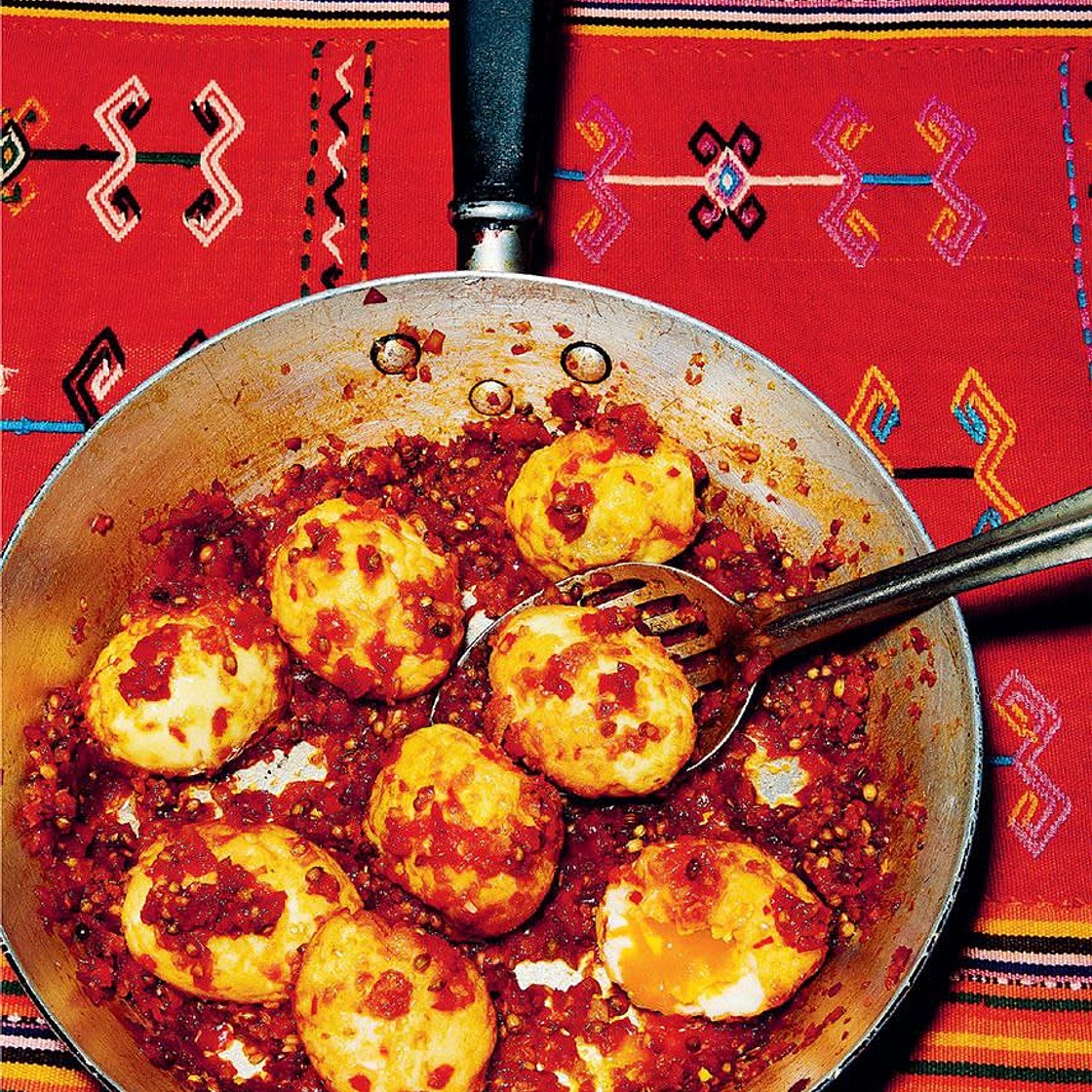 FRIED SPICED SOFT-BOILED EGGS