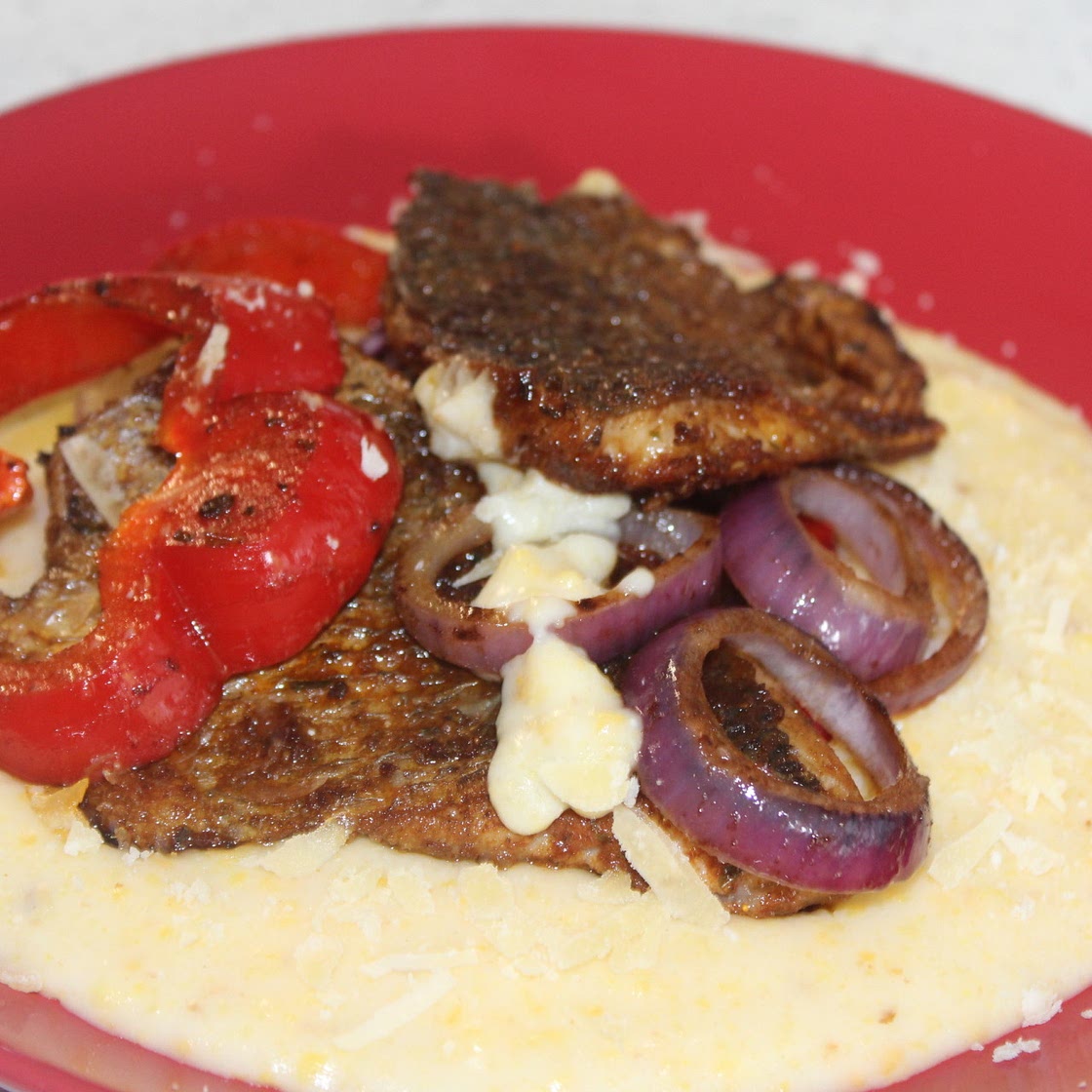 Country-Style Fish & Grits Tasted tweaked & photo by Mercy Bello(R D)