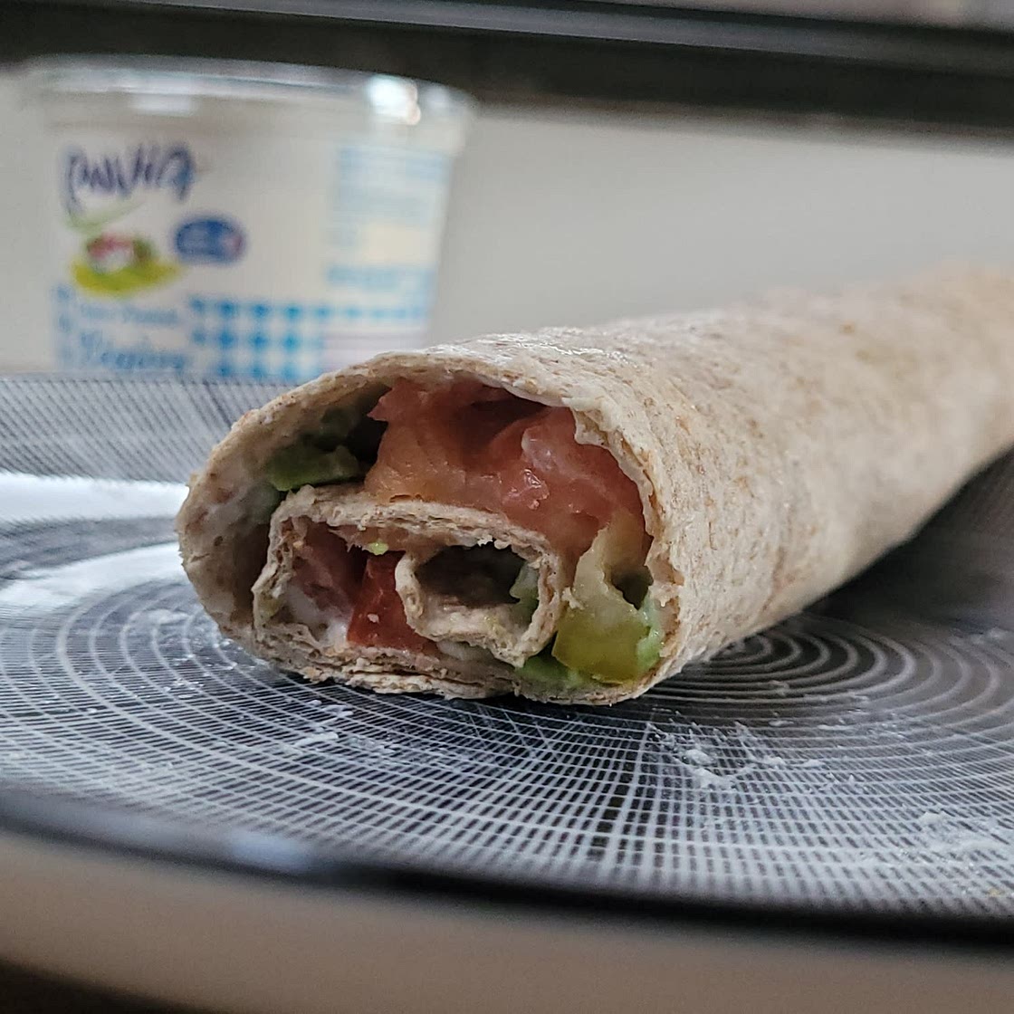 Wrap saumon fumé & crudités