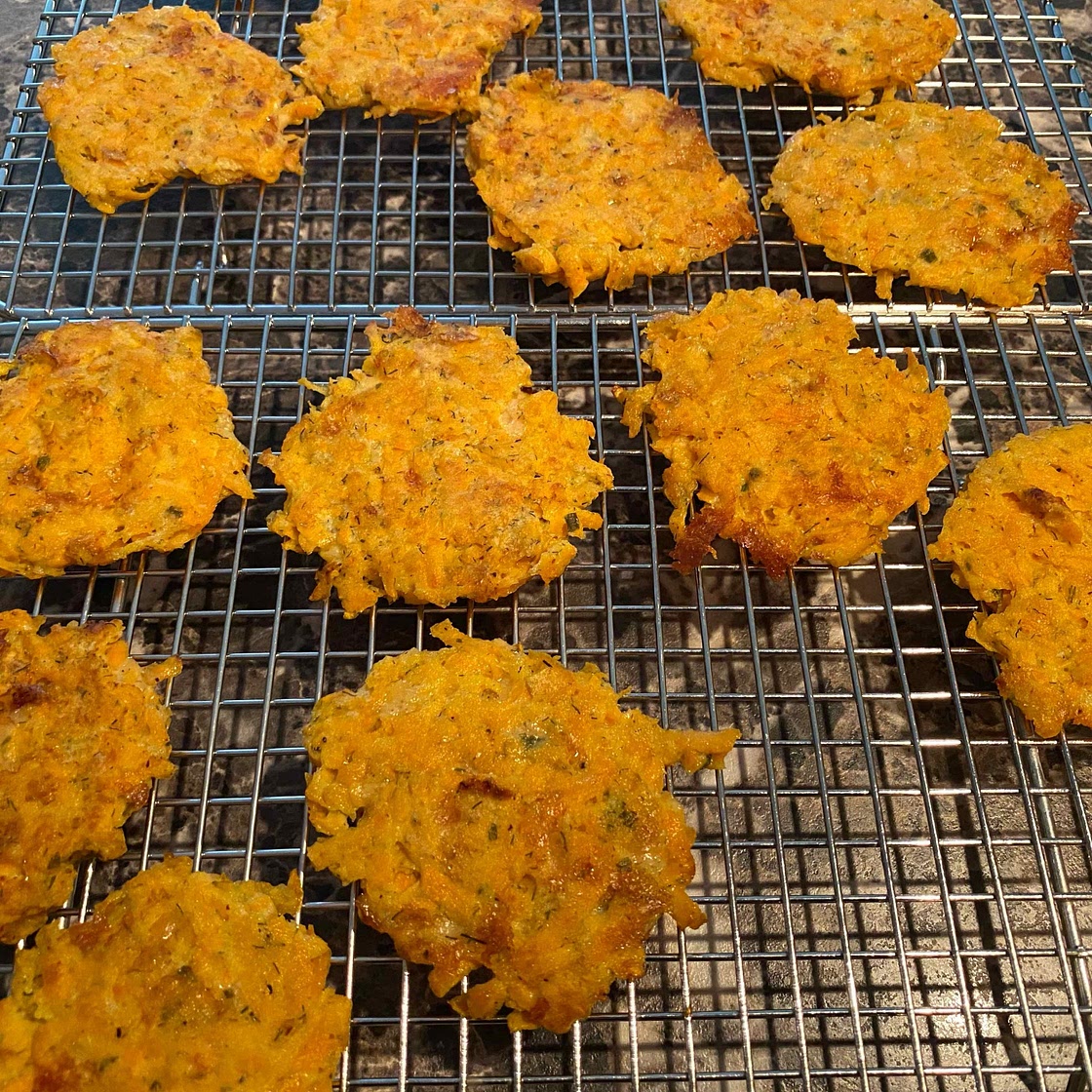 Sweet Potato Fritters with Scallion and Bacon