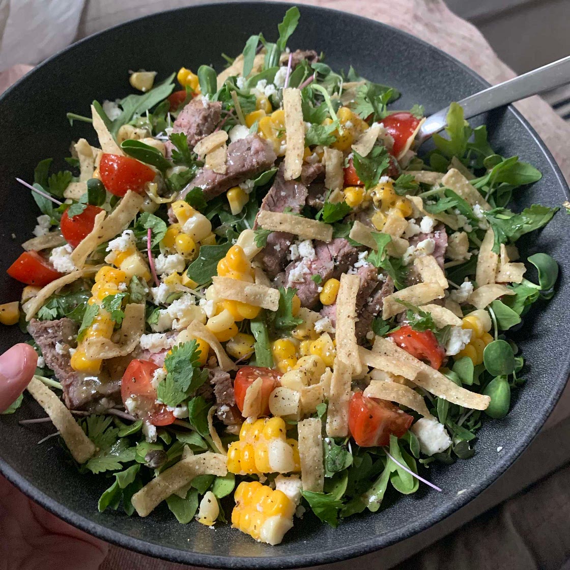 Steak and Corn Salad
