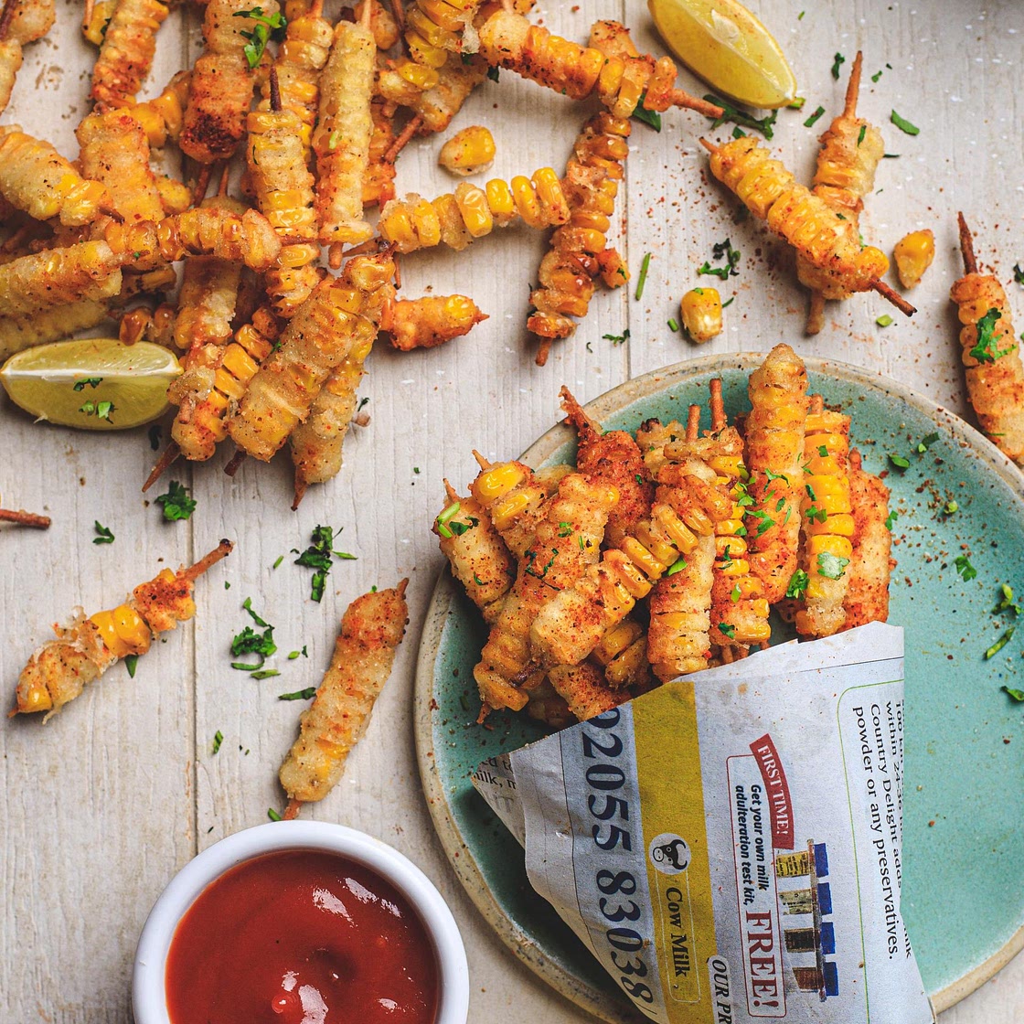 Corn Ribs Made by Air Fryer