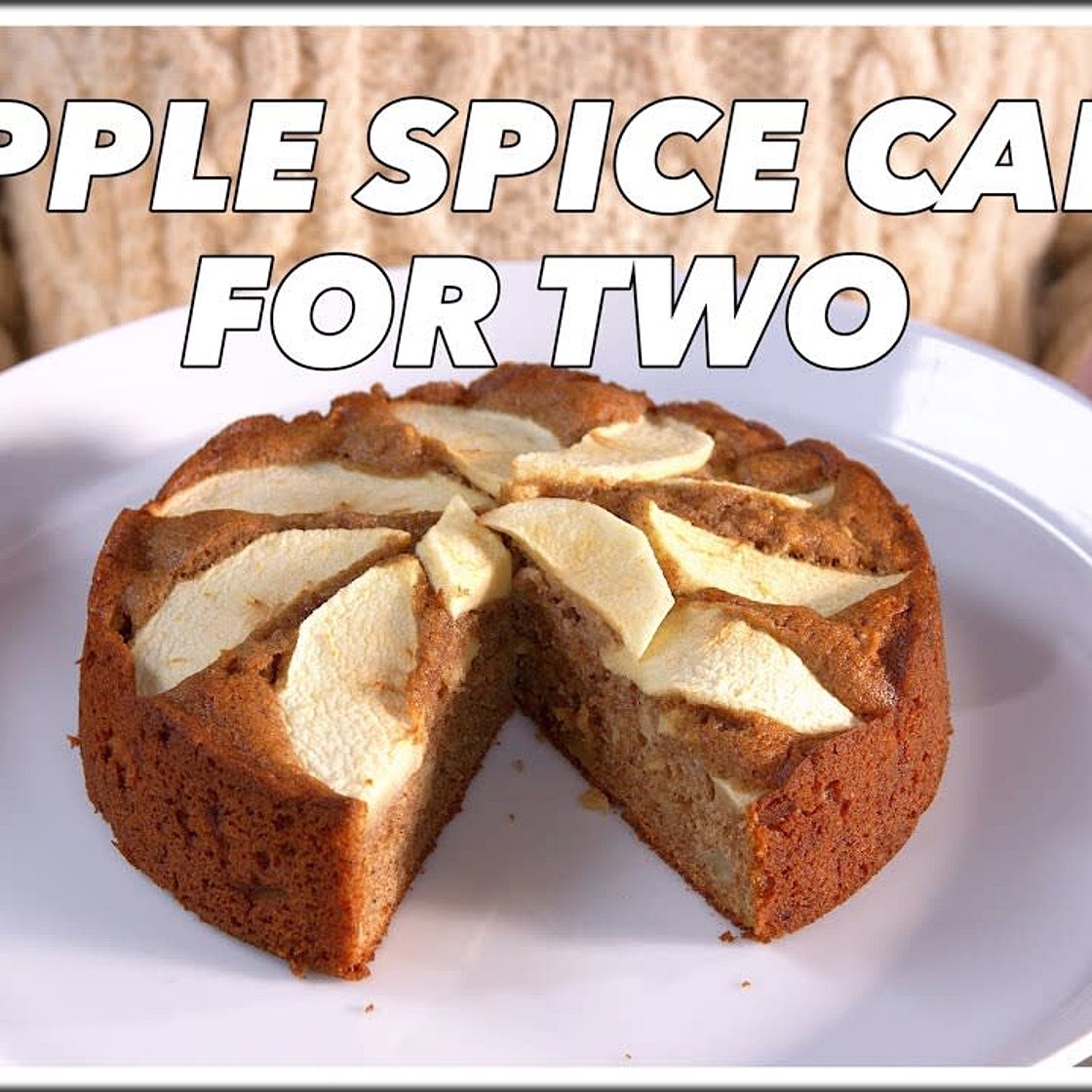 Spiced Apple Cake for Two