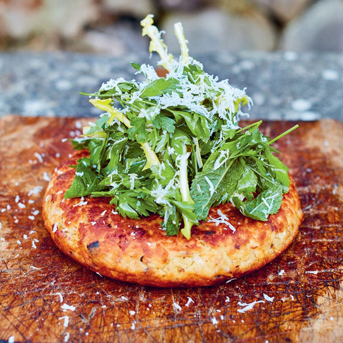 RAFANATA BAKED POTATO CAKE OF HORSERADISH, PANCETTA & PECORINO