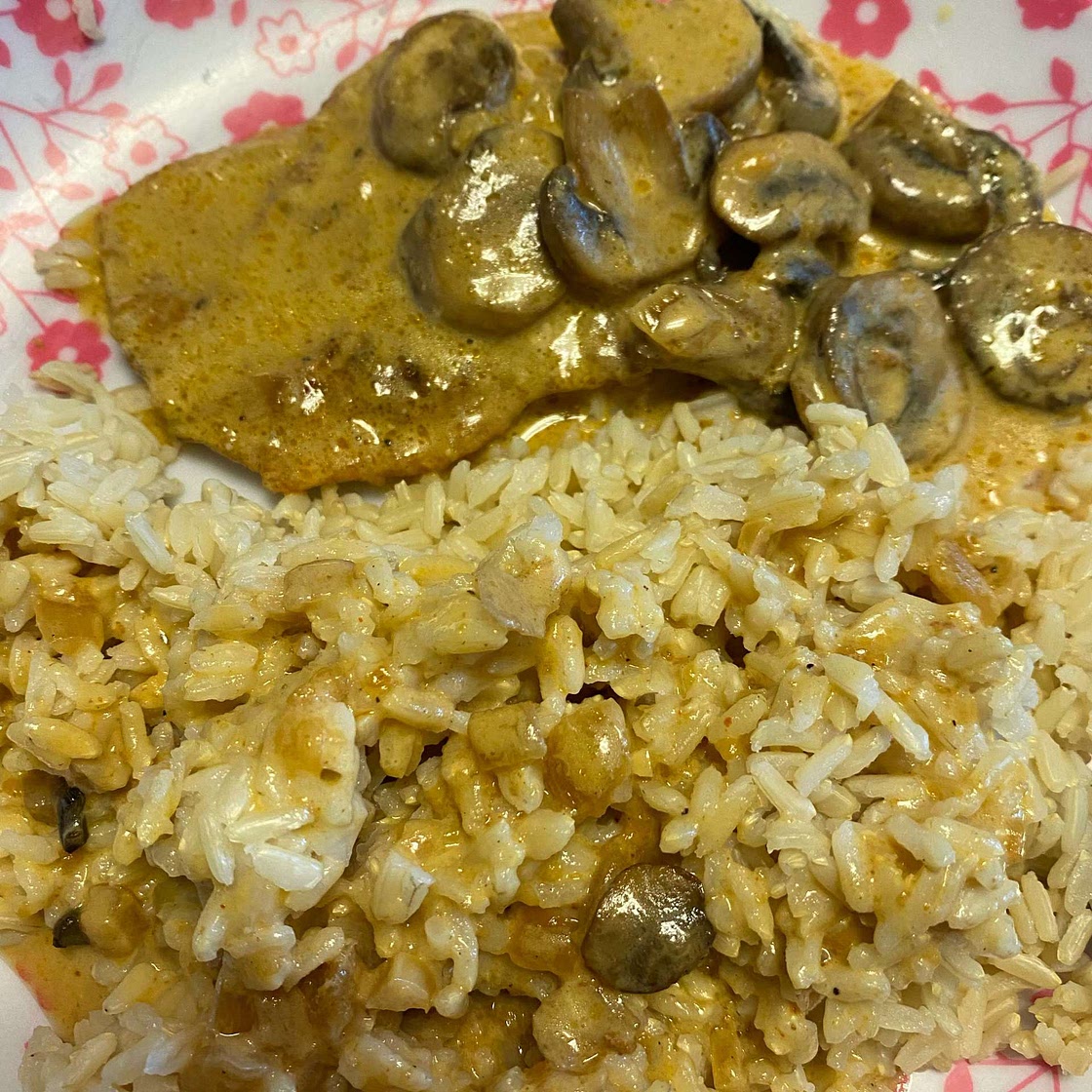 Creamy chicken and mushrooms