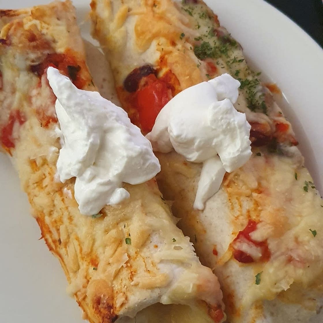 Vegetarian Bean and Cheese Enchiladas