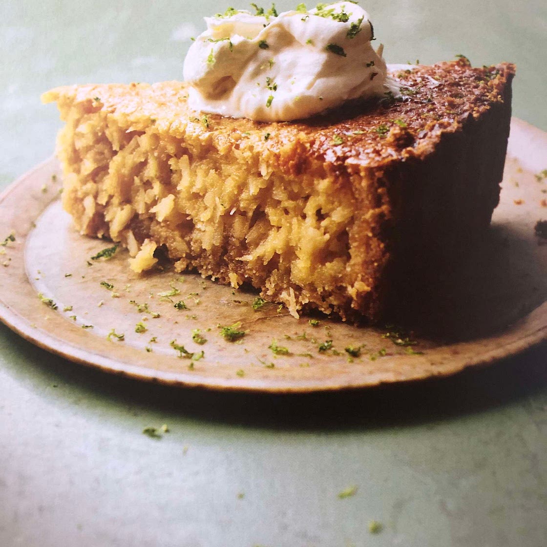 Sticky Coconut Tart, with Orange and Lime