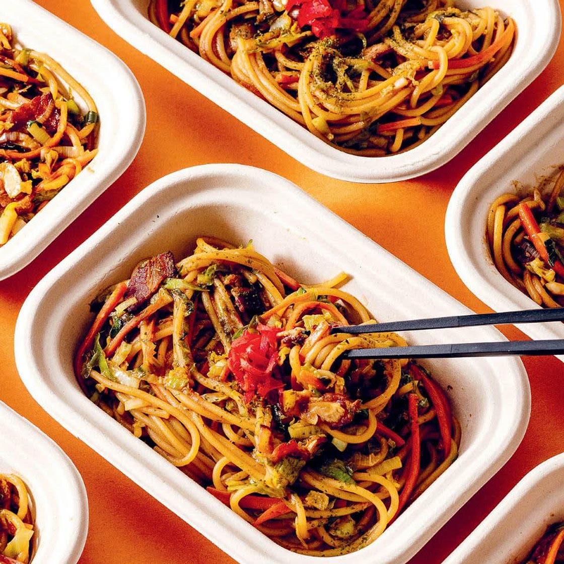 Bacon and Brussels Sprouts Soba