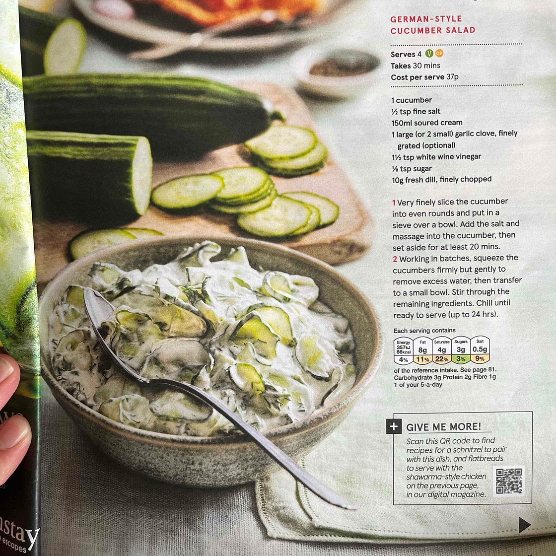 German cucumber Salad