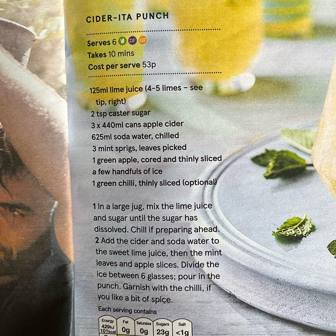 Daddy cool cider punch