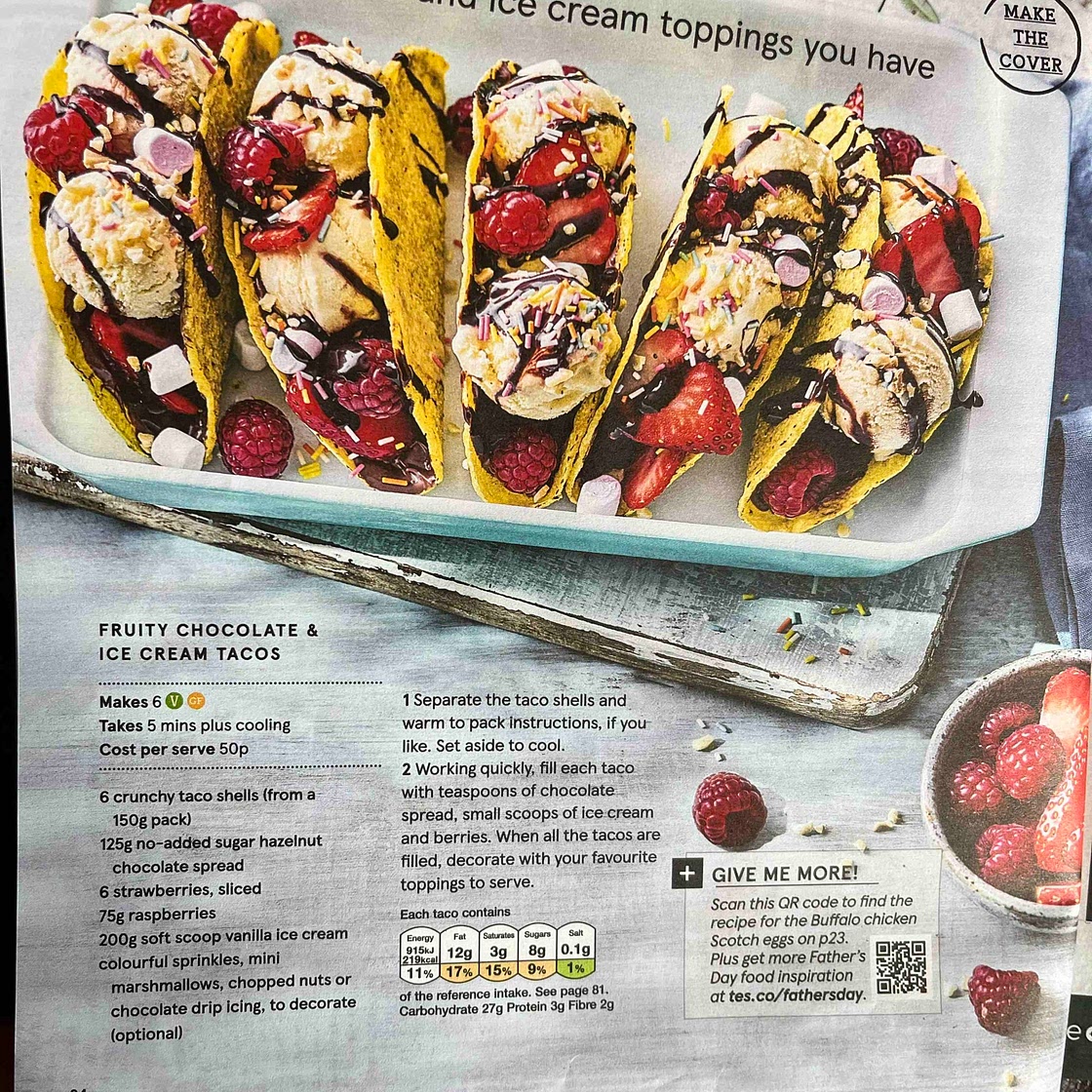 Ice cream tacos