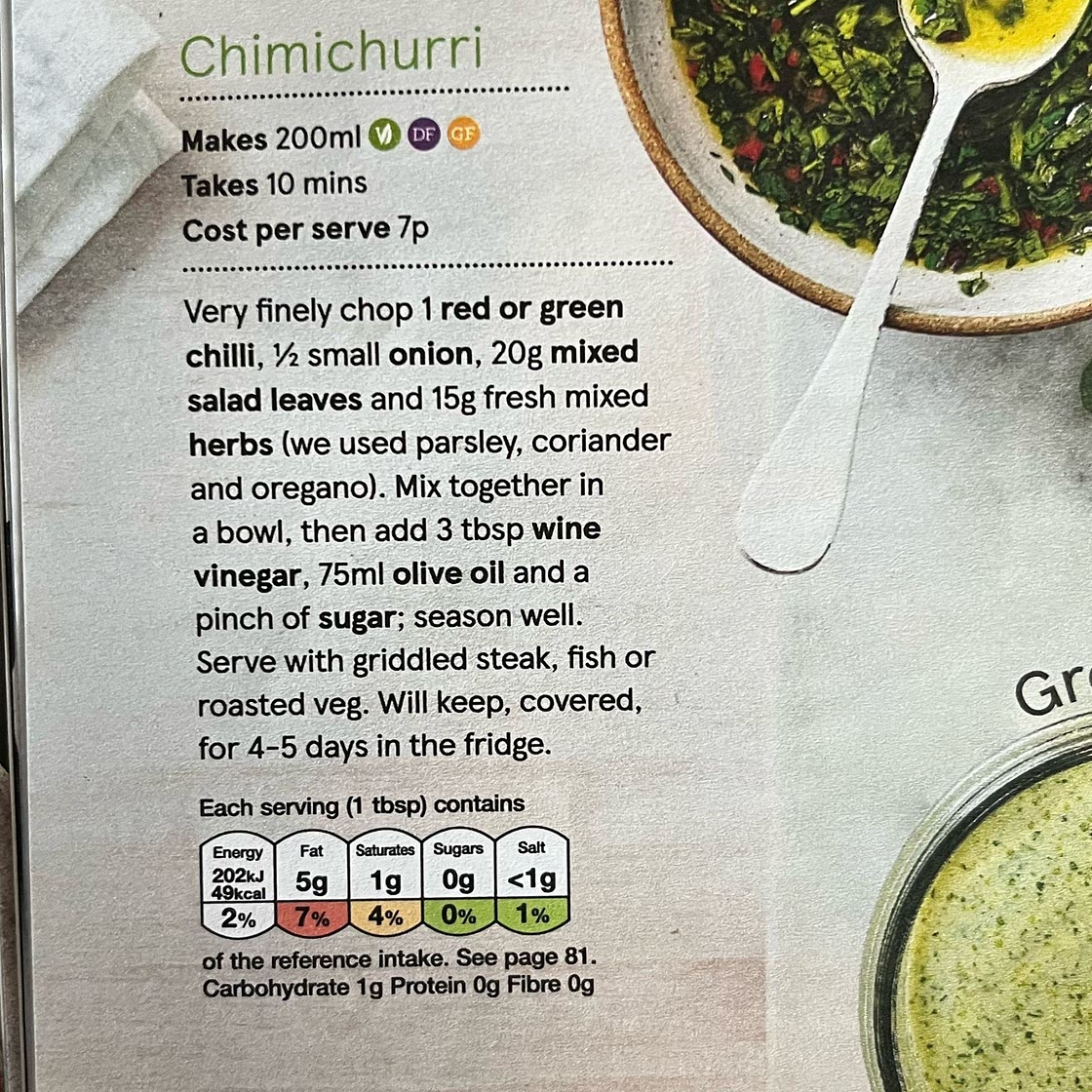 Chimichurri sauce