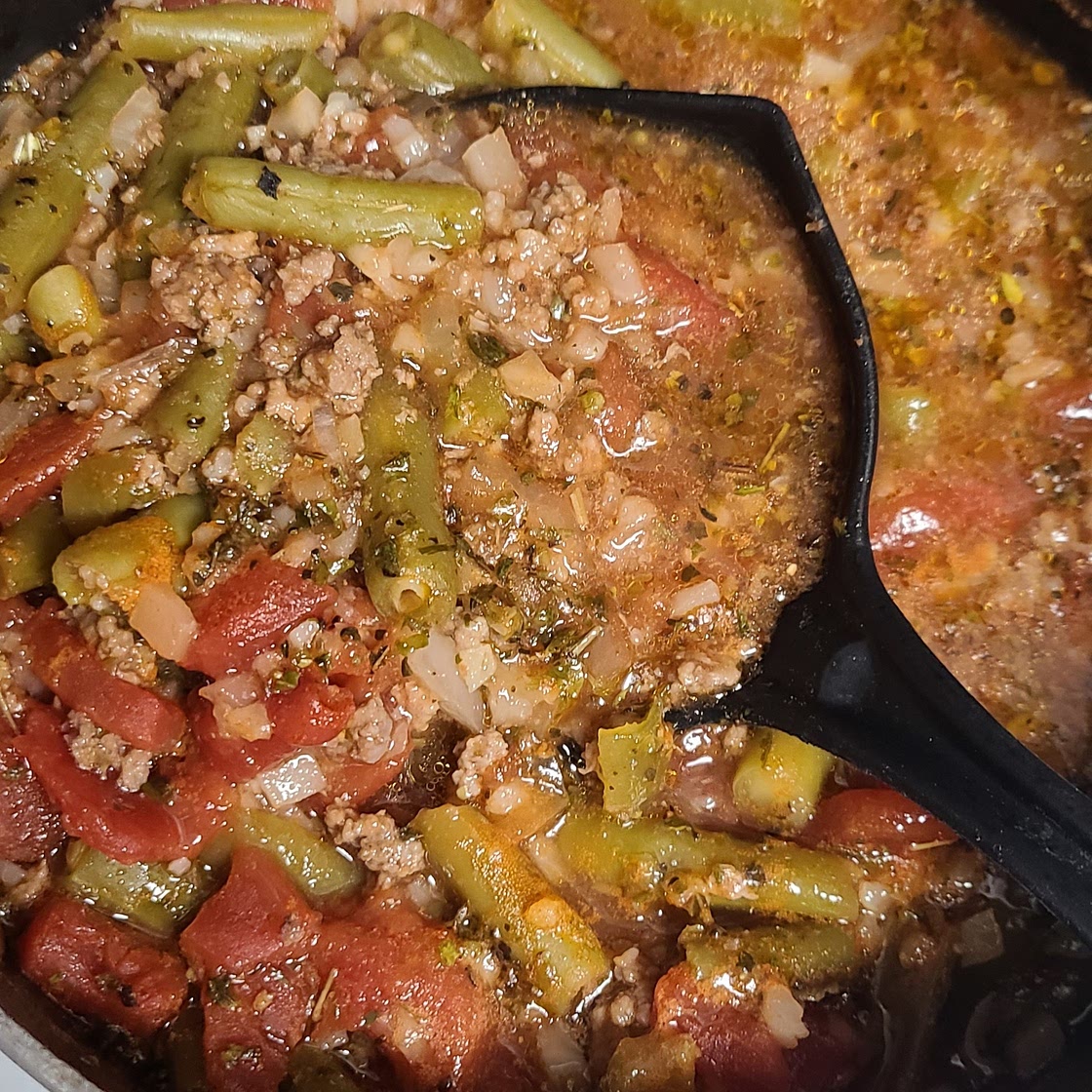Homemade hamburger soup