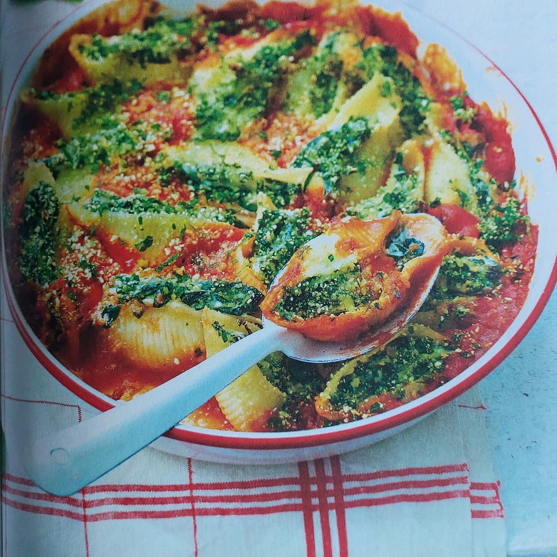 Conchiglionis farcis brousse-épinards