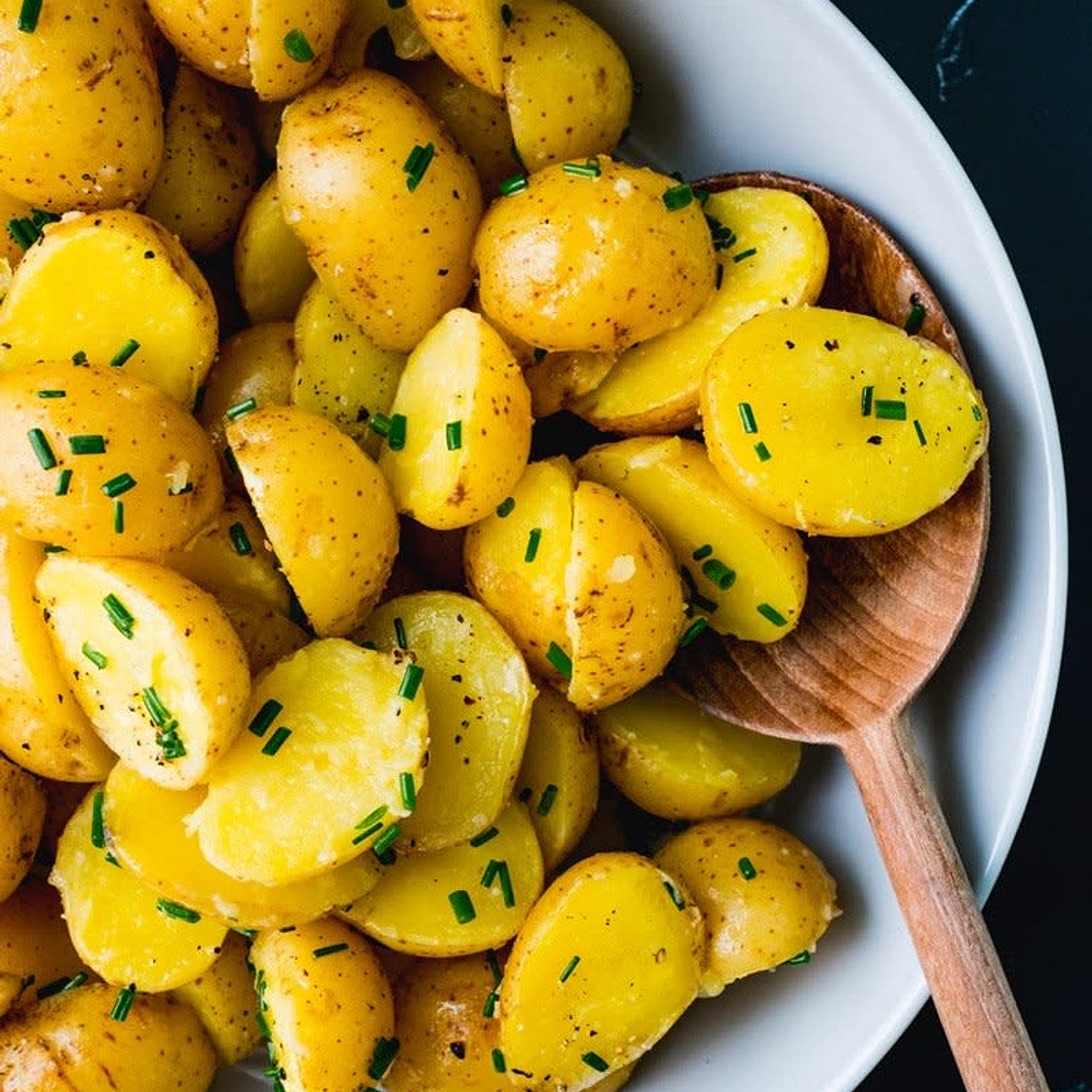 Aardappeltjes stomen in de oven