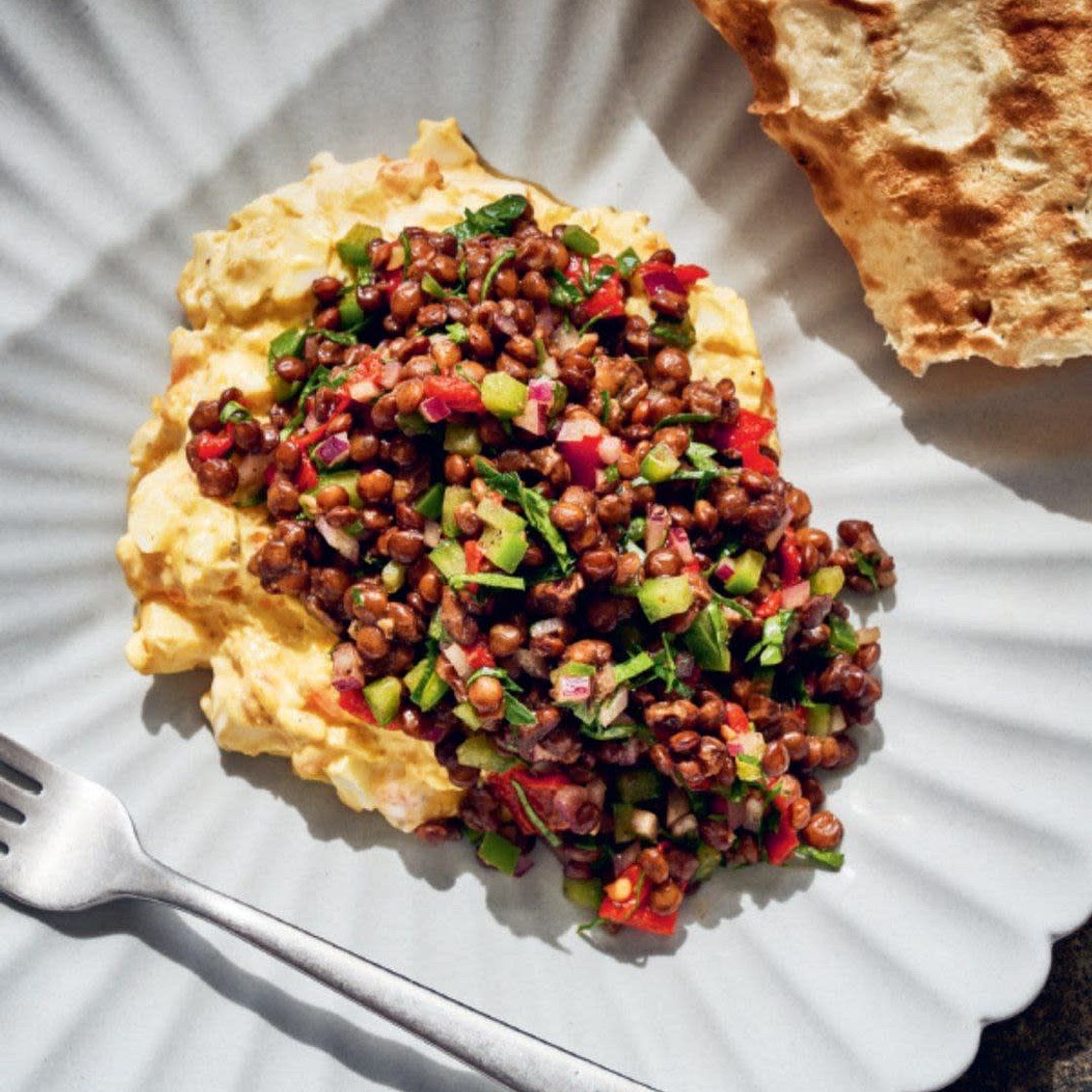 Puy Lentils & Egg Borani