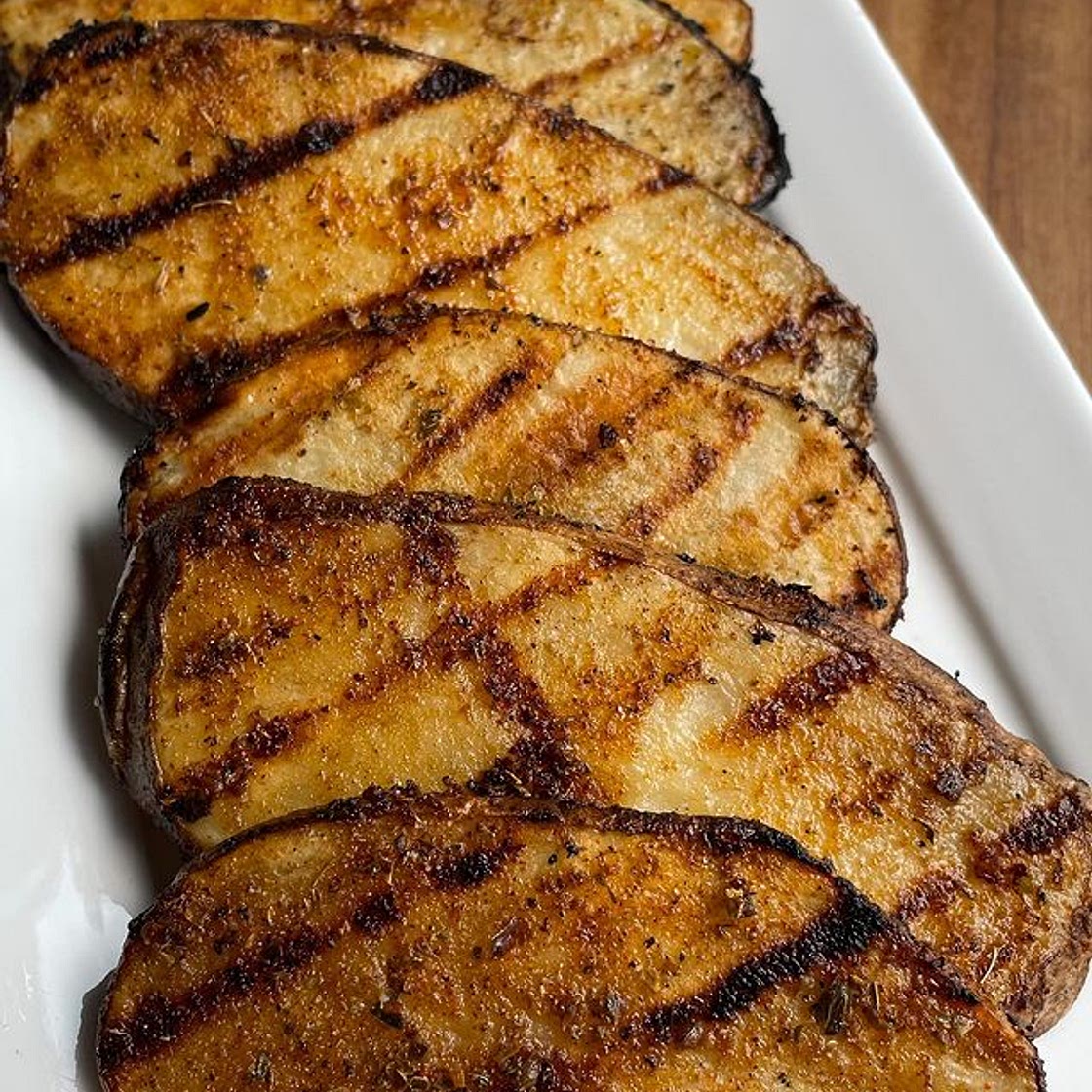 Grilled potatoes