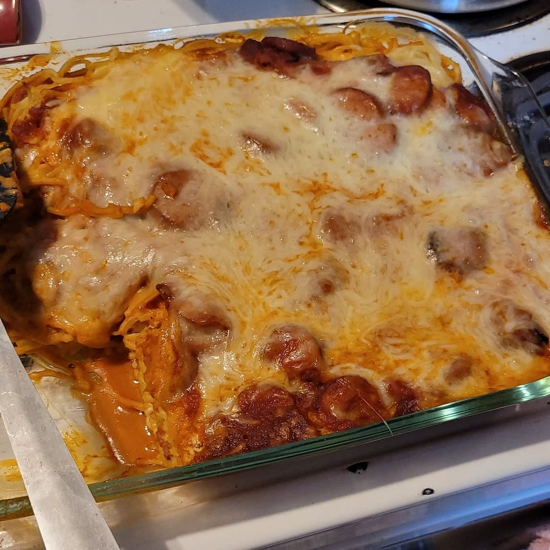 The Best Baked Spaghetti