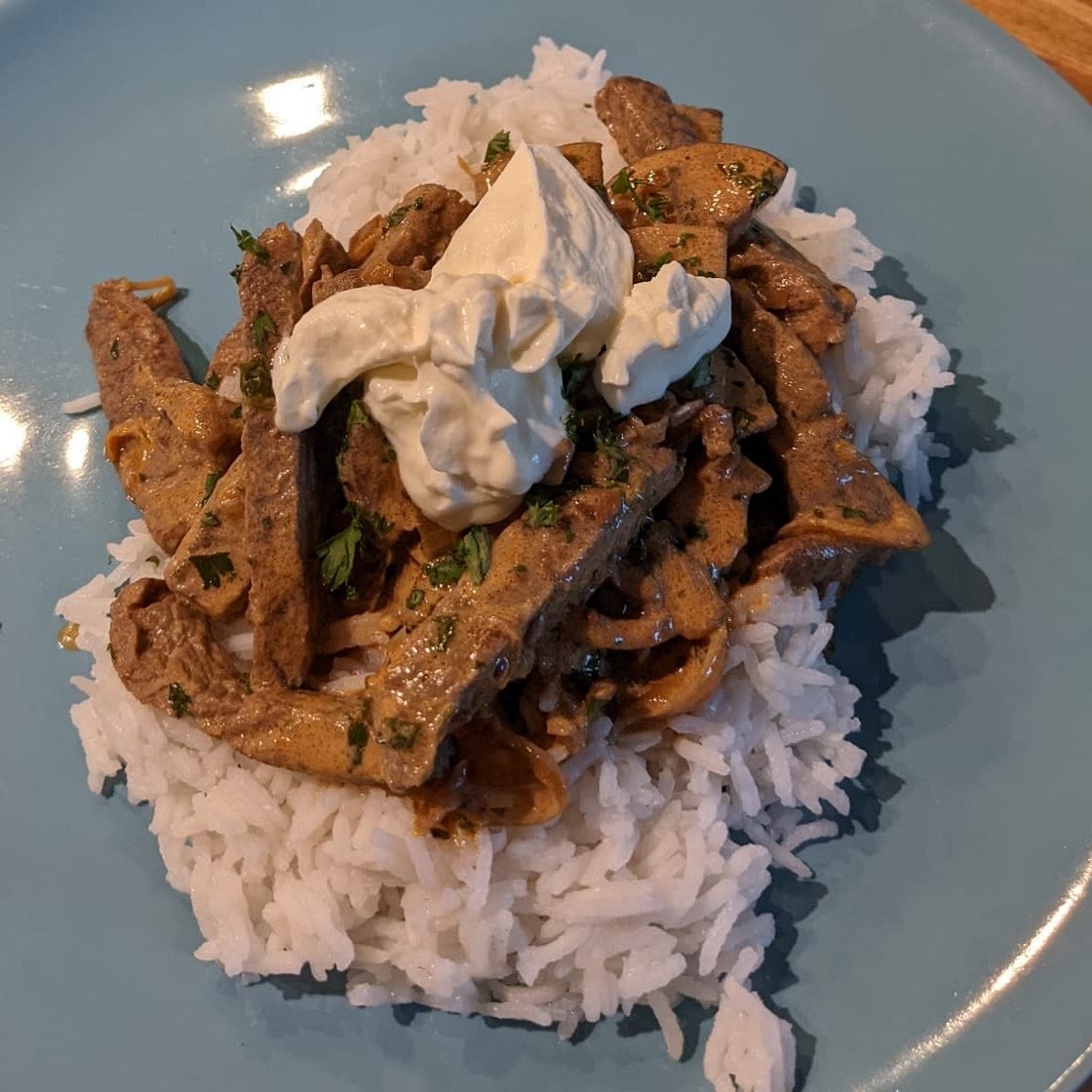 Next level beef stroganoff