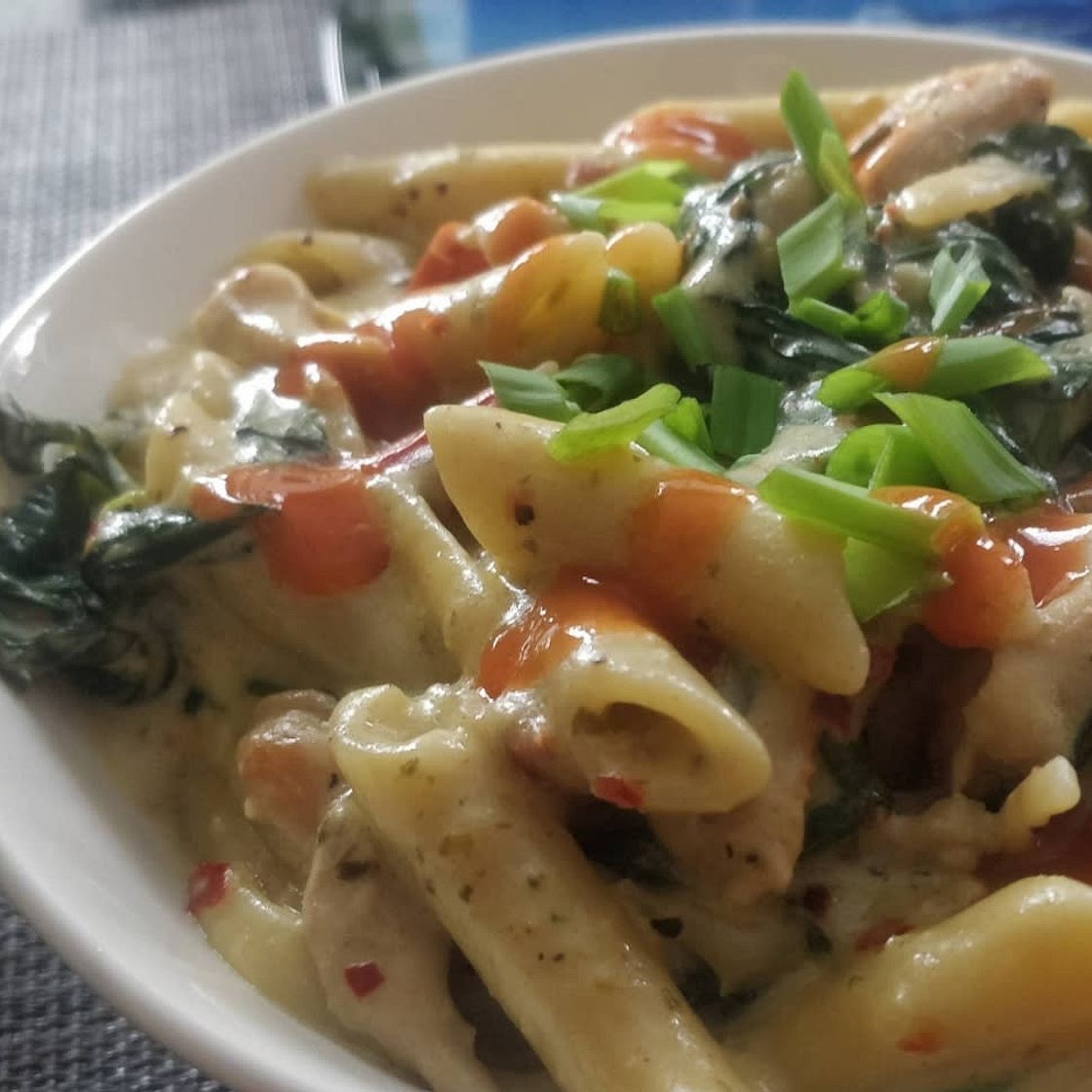 One Pot Creamy Pesto Chicken Pasta