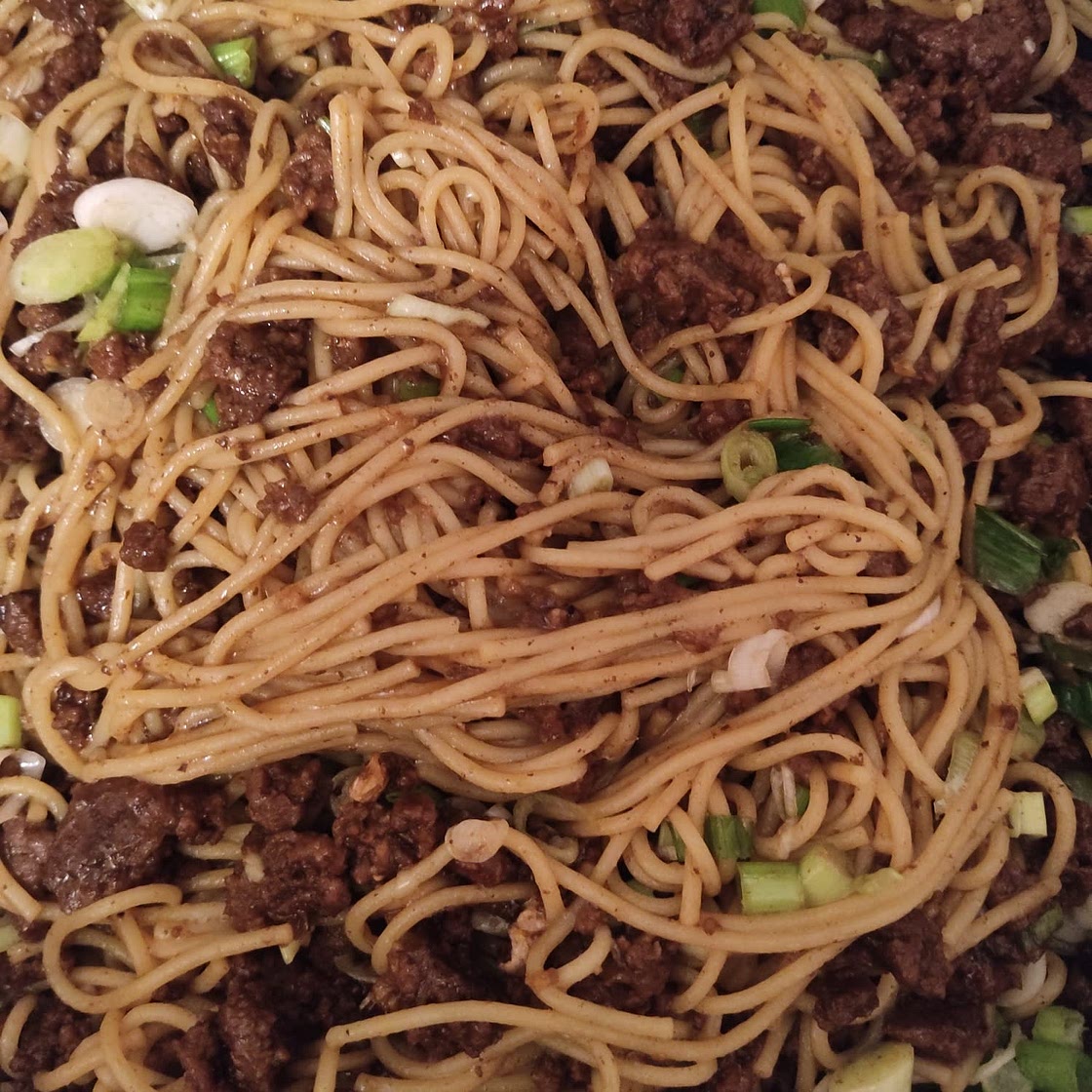 Ground Beef Mongolian Noodles