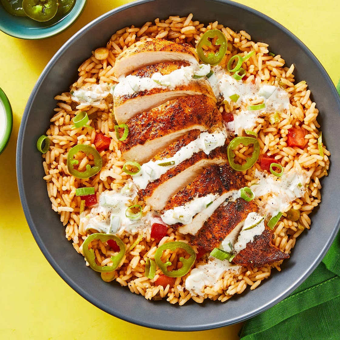 Spicy Peruvian Chicken and Loaded Rice