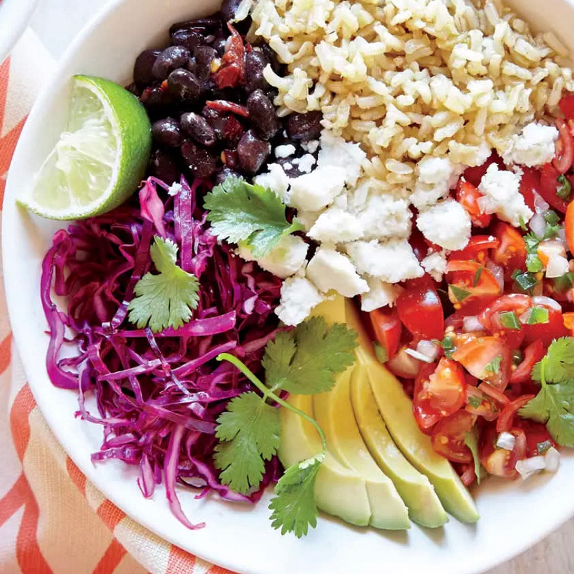 Open burrito bowl