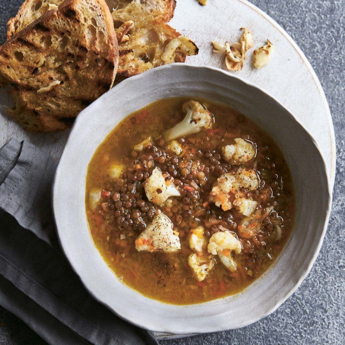 lentil and cauliflower soup