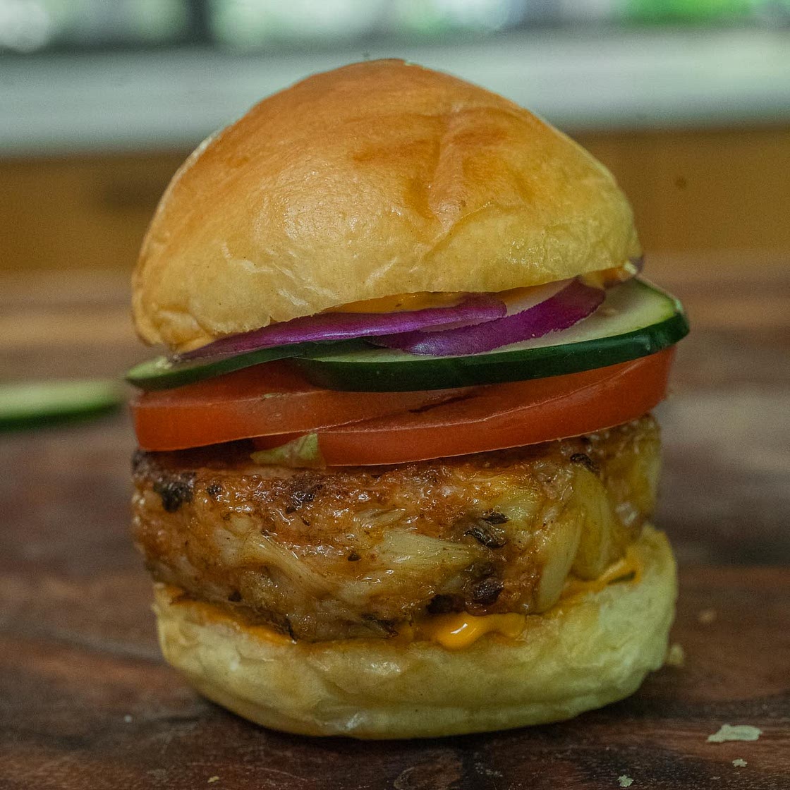 5 Ingredient Cajun Shrimp & Crab Burger or Slider
