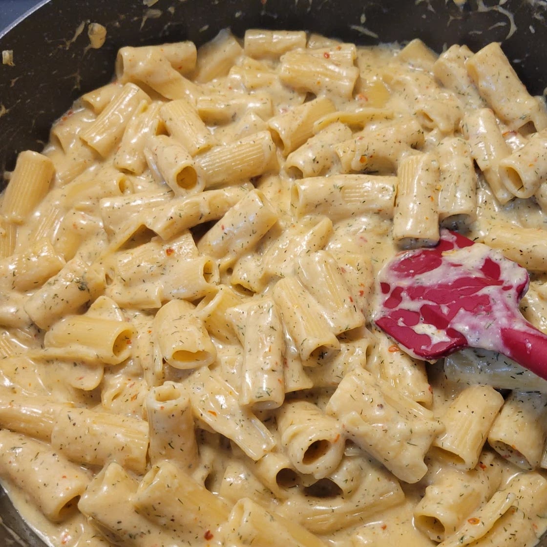 Spicy Lemon Dill Rigatoni (dairy-free!)