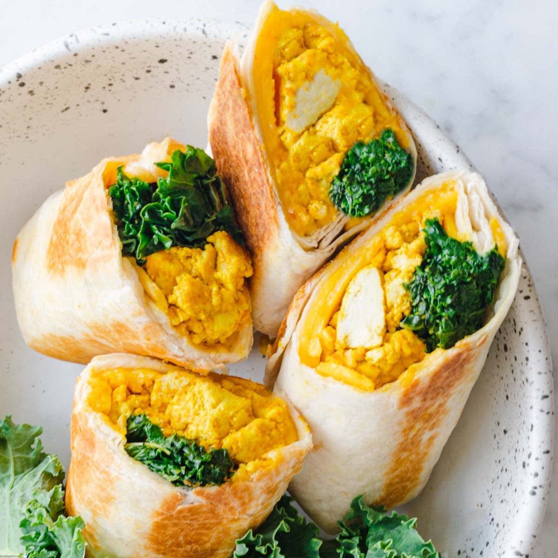 Vegan High-Protein Tofu Scramble Breakfast Burrito