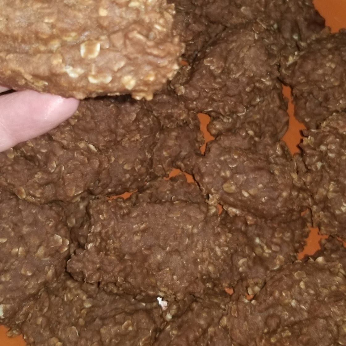 Boiled Chocolate Peanutbutter Oatmeal Drop Cookies