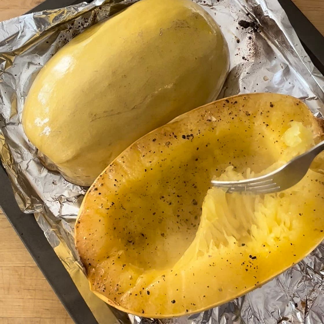 Roasted spaghetti squash 