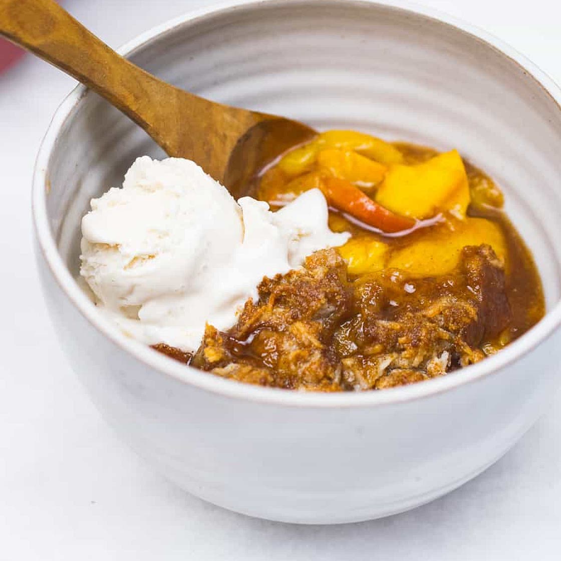 AIP Peach Cobbler with Toasted Coconut
