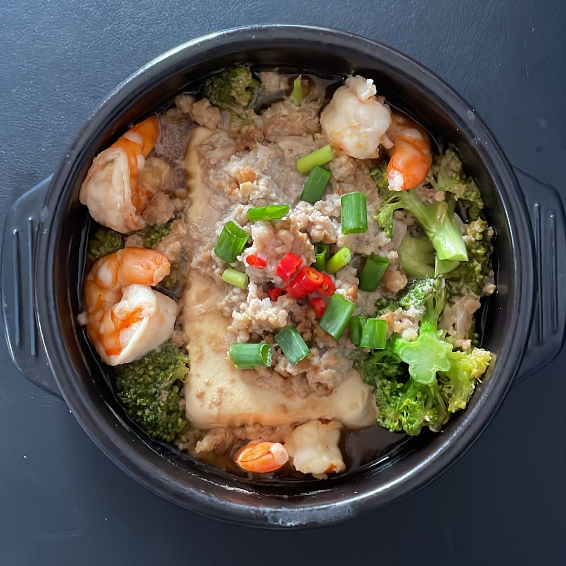 Claypot tofu and vegetables