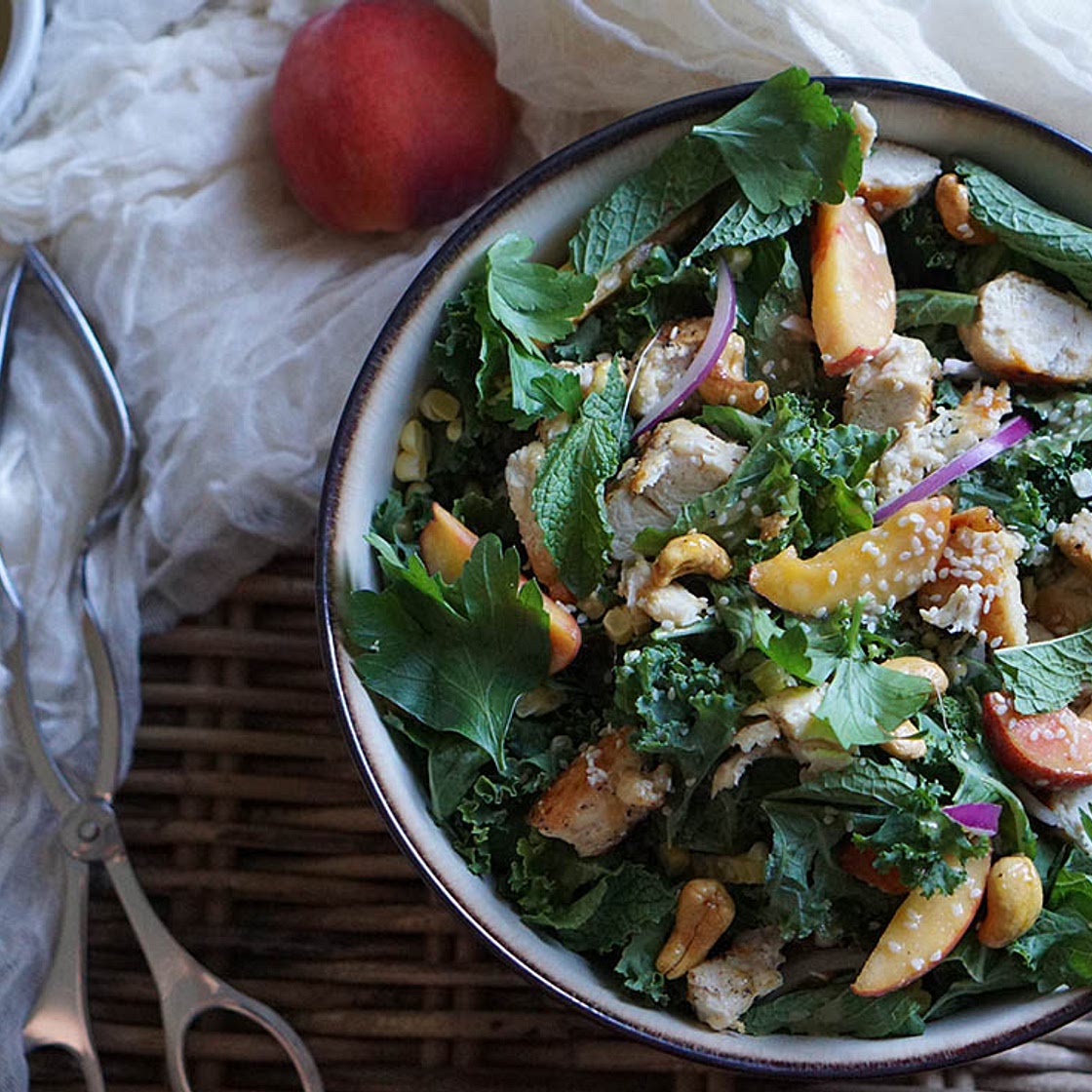 Republique’s Summer Peach and Tahini Salad