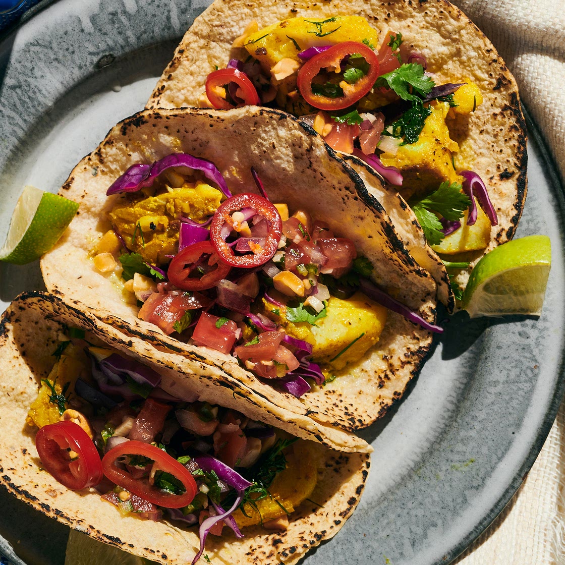 Sizzling Turmeric-Dill Fish Tacos