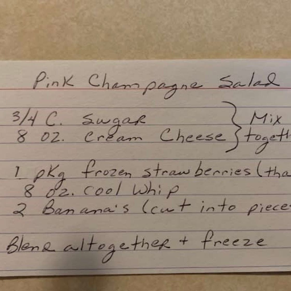 Grandma Donna’s Pink Champagne Salad
