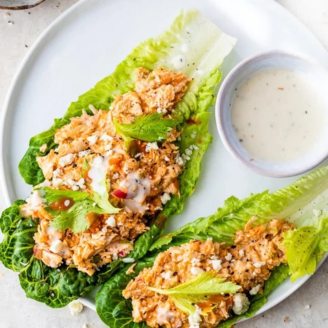Buffalo Chicken Lettuce Wraps