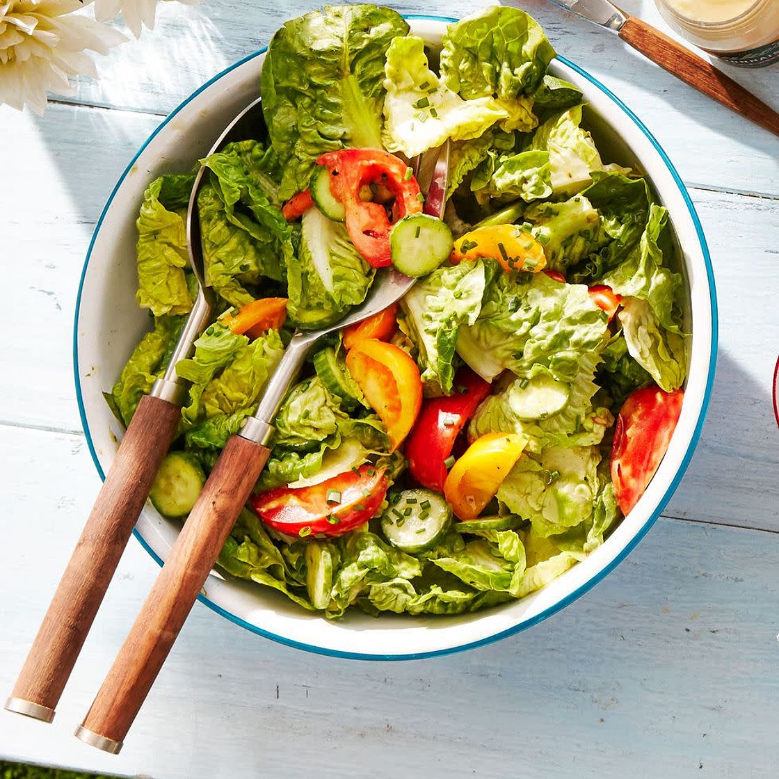 Tossed Salad with Green Goddess Dressing