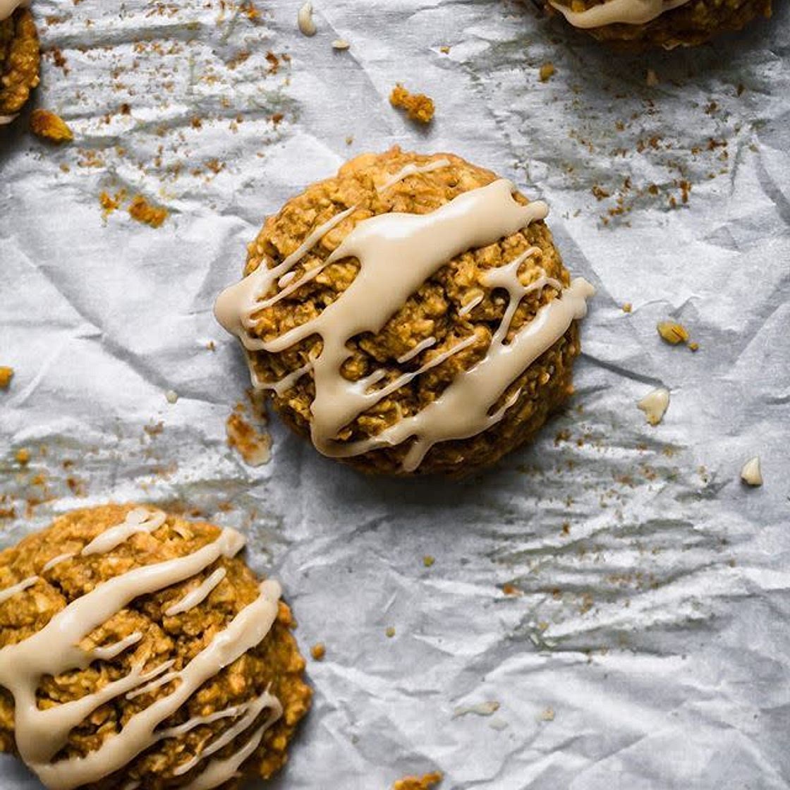 Maple-Glazed Pumpkin Oatmeal Cookies