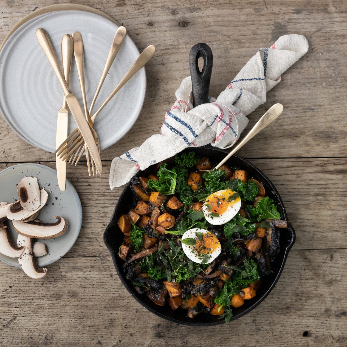 DR RUPY – SWEET POTATO MUSHROOM HASH