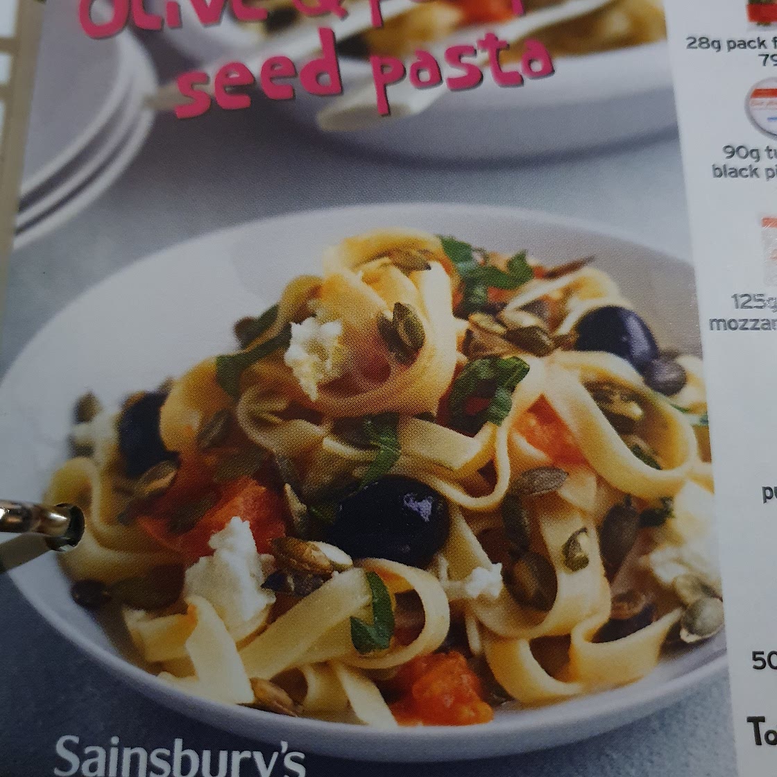Sainsburys Olive & Pumpkin Seed Pasta