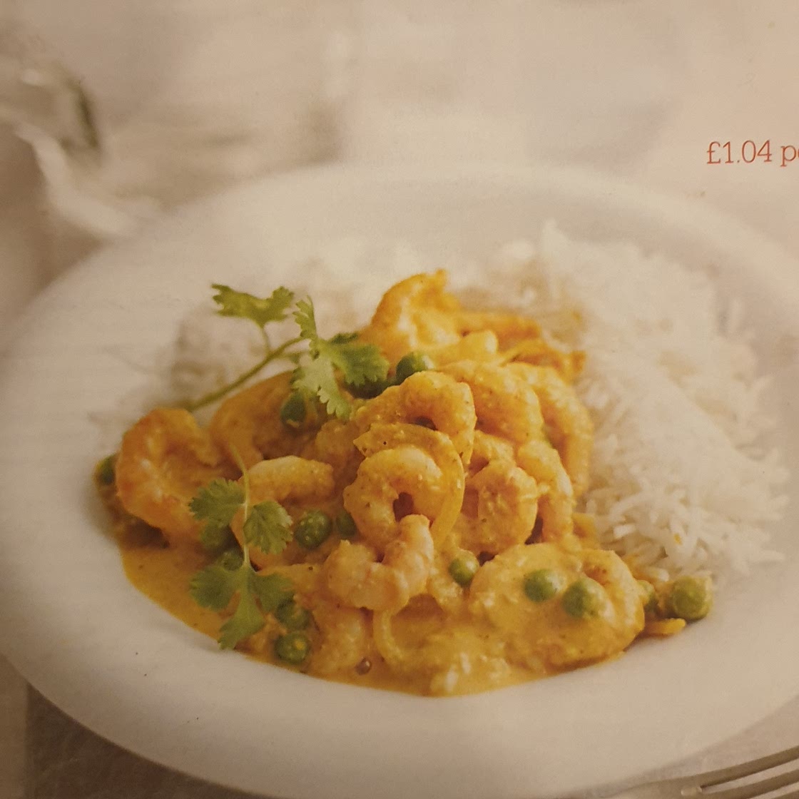 Pea and prawn korma