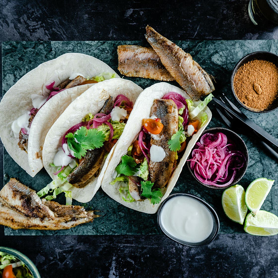Herring tacos